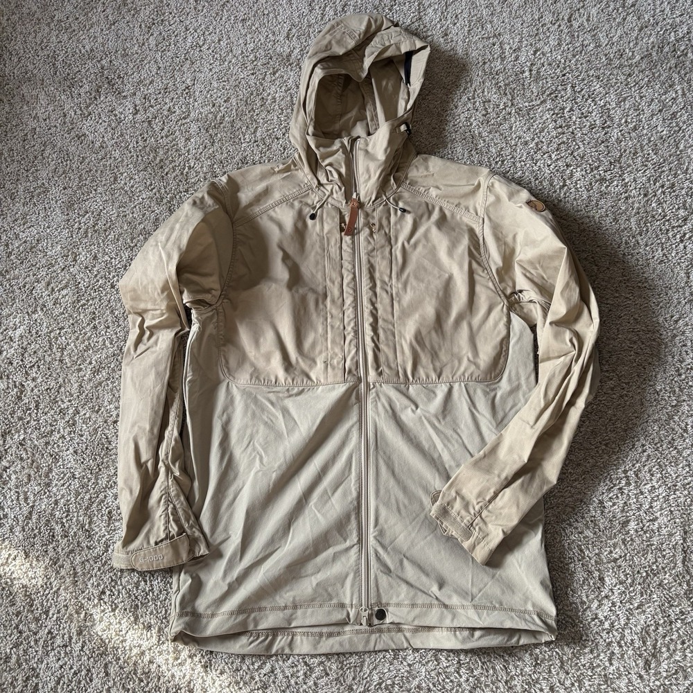 Fjallraven Men's G-1000 Abisko Lite Trekking Jacket Beige Outdoor Coat size M